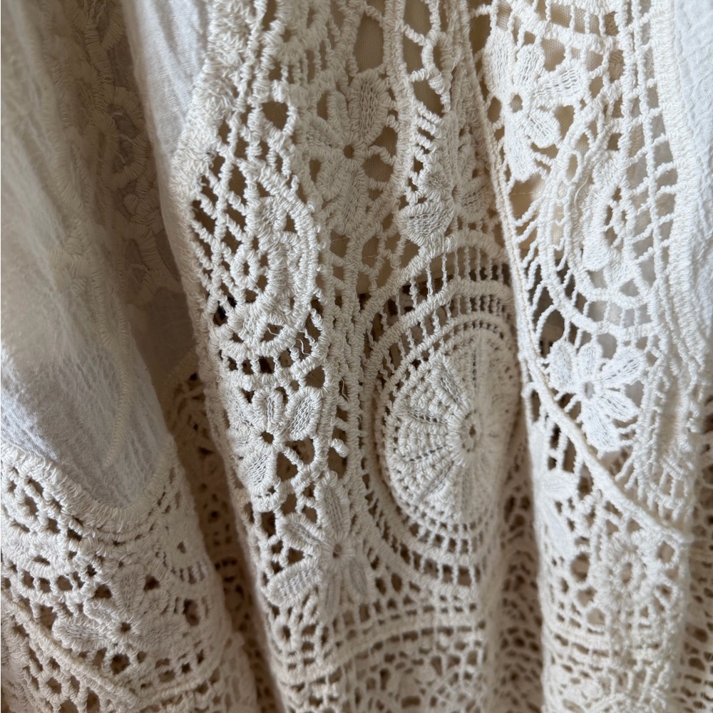 Source Unknown Cream Crochet Maxi Skirt - Picture 3 of 4